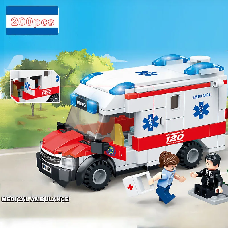 Город пожарная спасательная серия скорая помощь вертолет пожарные супер строительные блоки для грузовиков игрушки для детей рождественские подарки