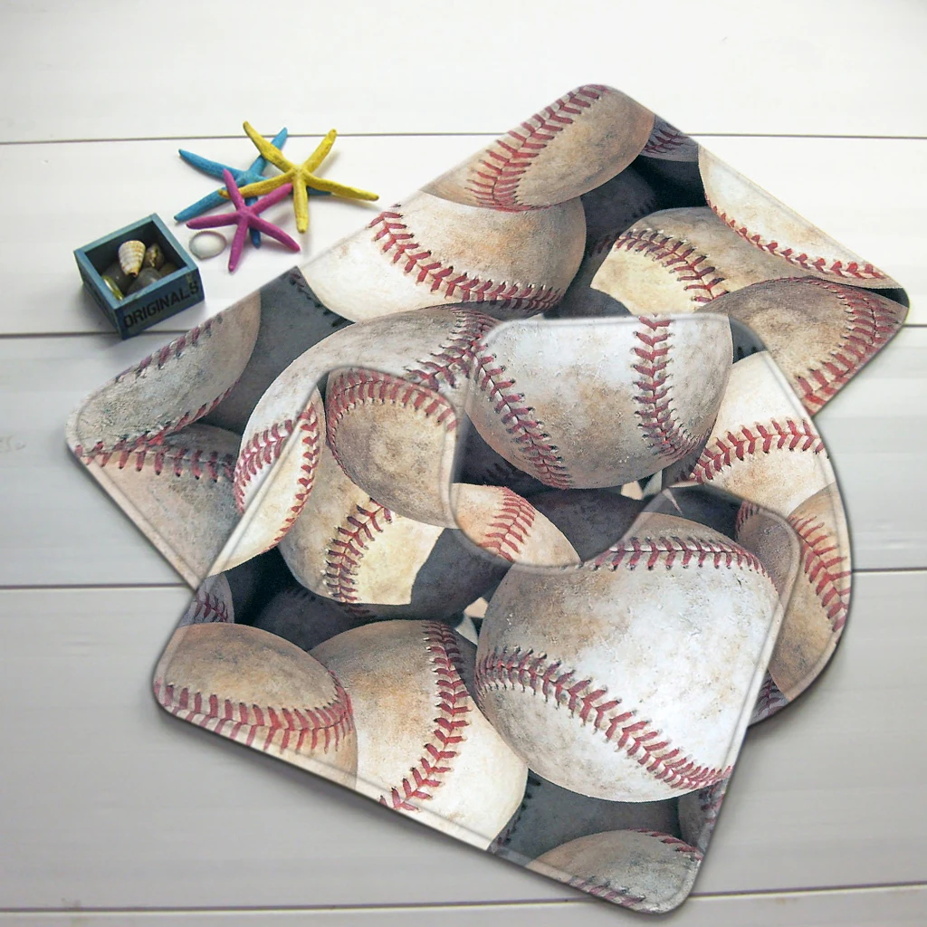 3pcs Baseball Bathroom Mat Set Base Sports Pattern Rug 3pcs Baseball Bathroom Mat Set Base Sports Pattern Rug Anti Slip Bath Products In Mats From Home Garden On Aliexpress