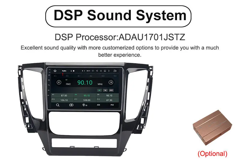 Discount Aotsr Android 8.0 Car DVD Player GPS Navigation For MITSUBISHI PAJERO Sport 2016 2017 2018 unit stereo Radio Multimedia 15
