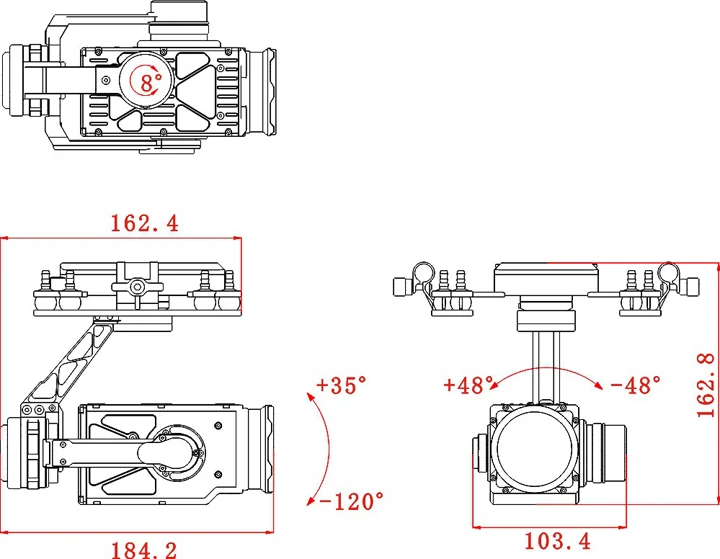 Таро-RC 2017 Новый Таро звезды уровень 30 раз оптический зум Gimbal камера 2 млн. пикселей выходные данные интернета Z30A3