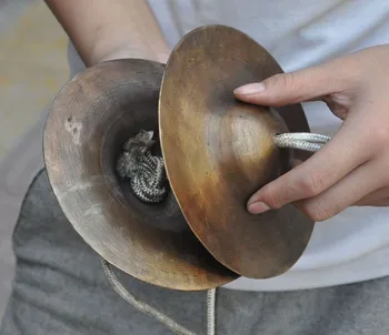 

6" Collect Rare Chinese pure bronze Classical Percussions Cymbal Small cymbals