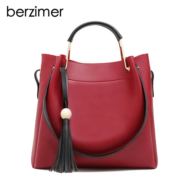 Berzimer New Gorgeous Women Handbag Fashion Tassel Black Green Red Berzimer New Gorgeous Women Handbag Fashion Tassel Black Green Red Beige Handbags Crossbody Bags Elegant