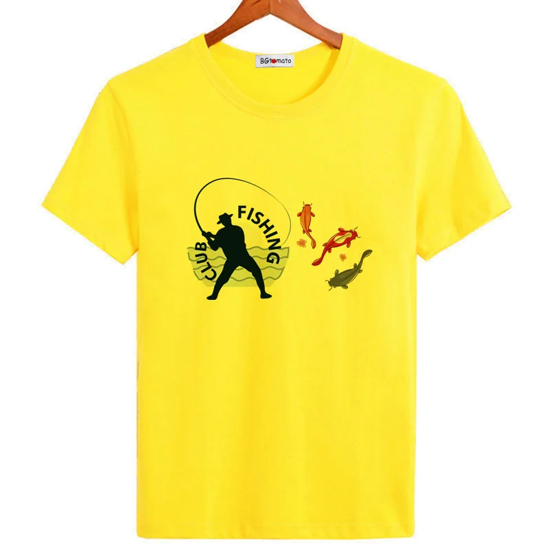 

Bgtomato fishing tshirt personality t shirt men original streetwear casual tee shirt homme men clothes punk shirt