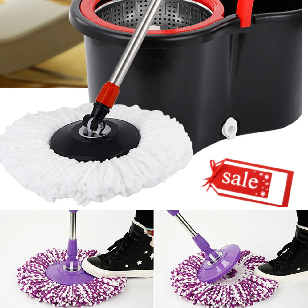 

New Replacement 360 Rotating Head Easy Magic Microfiber Spinning Floor Mop Head House Floor Cleaning Tools G718