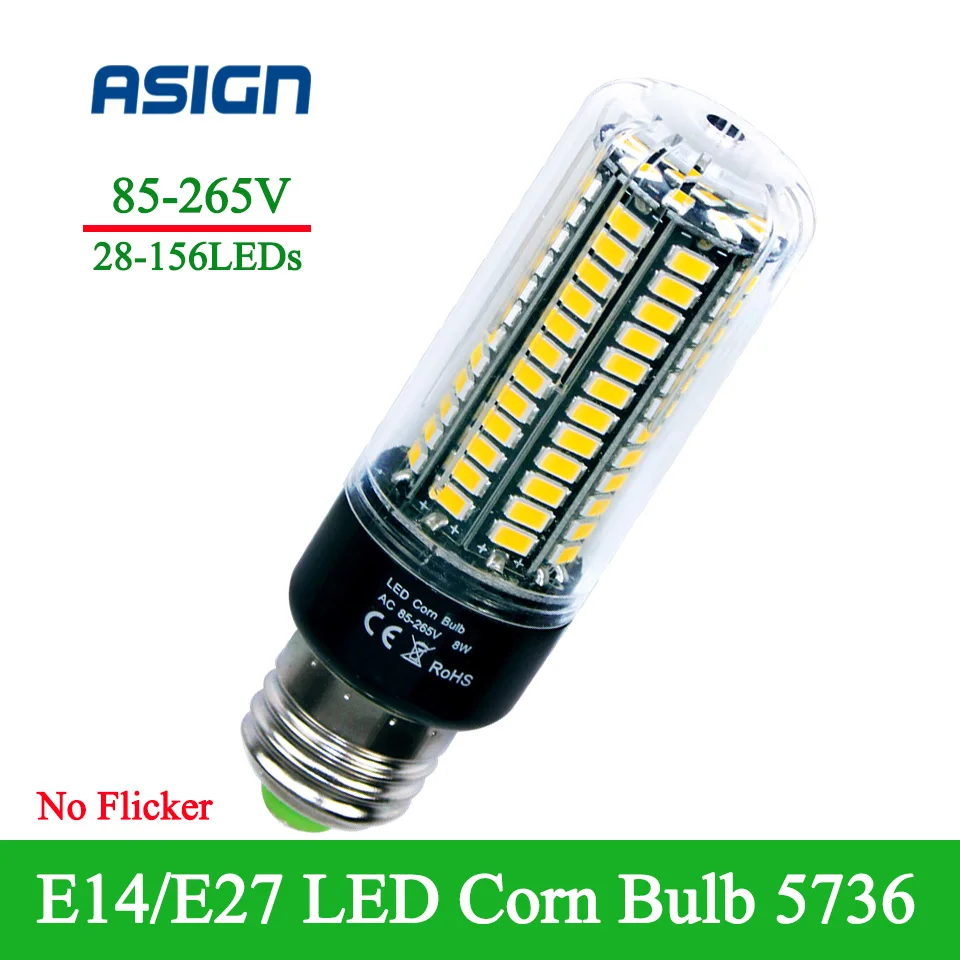 

Real Watt 3.5W 5W 7W 8W 12W 5736 SMD LED Bulb Corn Light High Lumen  E27 E14 LED Lamp Indoor Lighting