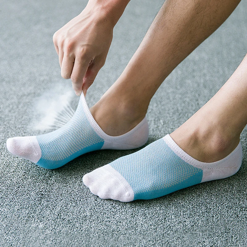 

Men Socks Slippers Summer Invisible Boat Socks Non-slip Silicone Male Fashion Cotton Compression Ankle Socks Sokken Calcetines