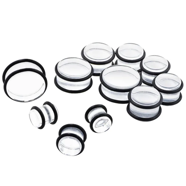 6pairs large size 10 20mm flesh straight acrylic ear plugs piercing size 10 plugs