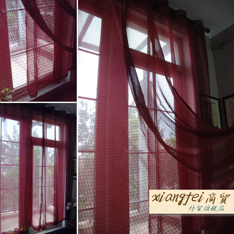 Compra vino cortinas online al por mayor de china, mayoristas de ... Color vino tinto con blanco para la sala