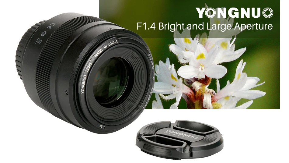 YONGNUO YN50mm F1.4 стандартный объектив с большой апертурой и автофокусом(AF)/ручной фокус(MF) 50 мм объектив для камеры Canon EOS