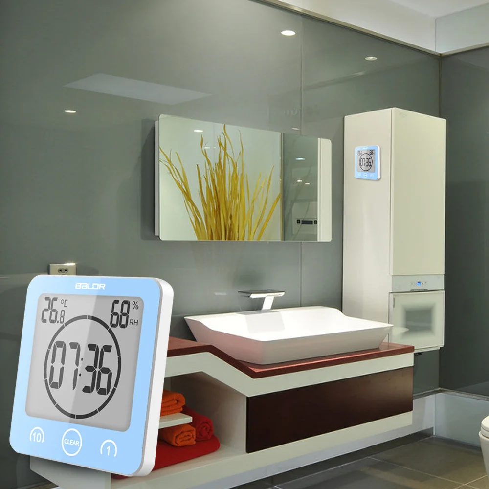 Billige Schöne Heißer Wecker Thermometer Dusche Saugnapf Countdown Timer Tragbare Wasserdichte Für Bad Hohe Qualität Hogard AU10