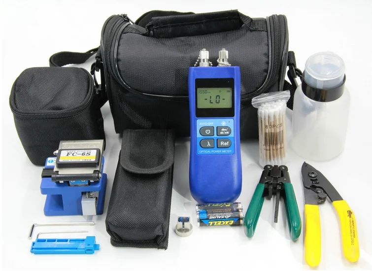 

Fiber Optic Tools with Optical Power Meter Visual Fault Locator 1mw and Cliveuse pour Fibre Optique
