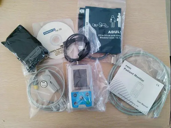  FDA CE PM50 Portable Patient Monitor Vital Signs NIBP SPO2 Pulse Rate MeterUSA CONTEC