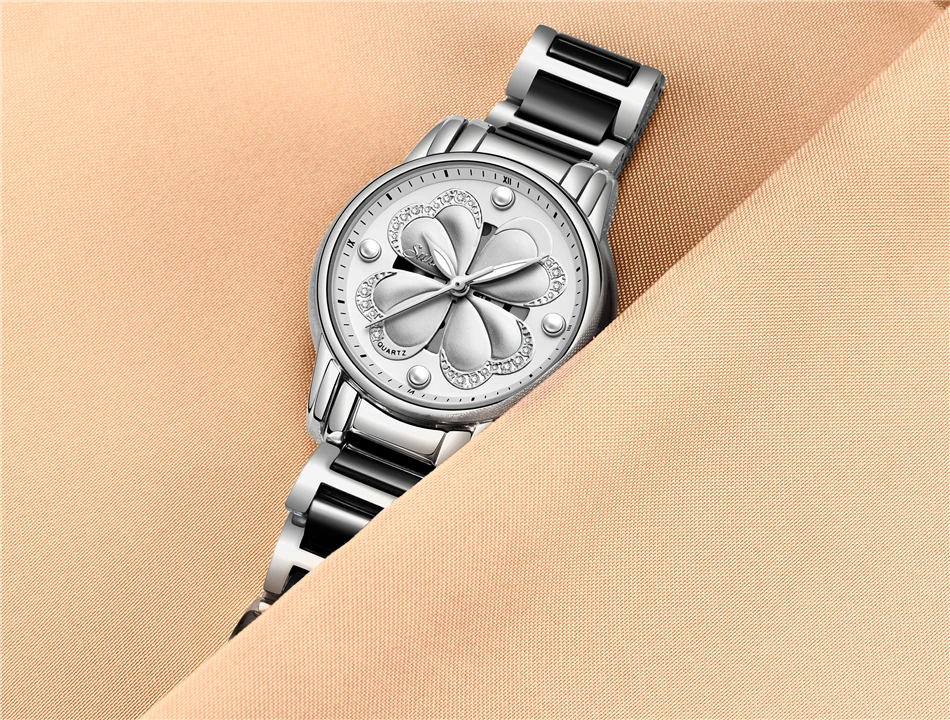 SUNKTA список Топ люксовый бренд женские часы женские керамические часы модное платье Леди Девушка аналоговые кварцевые часы Zegarek Damsk+ коробка