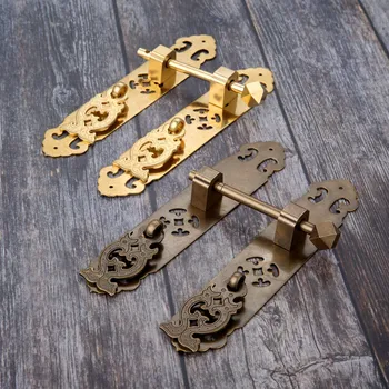 

1Pair Chinese Antique Furniture Handle Classic Bookcase Pure Copper Handle Cupboard Wardrobe Door Drawer Handle Pull 160*30mm