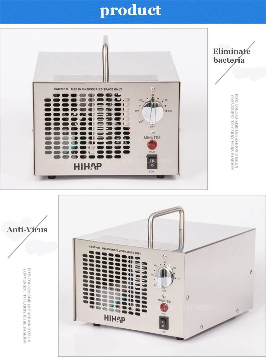 1 шт. 3,5-7,0 г Регулируемый очиститель озонатор из нержавеющей стали для дома и промышленности машина для очистки и стерилизации воздуха