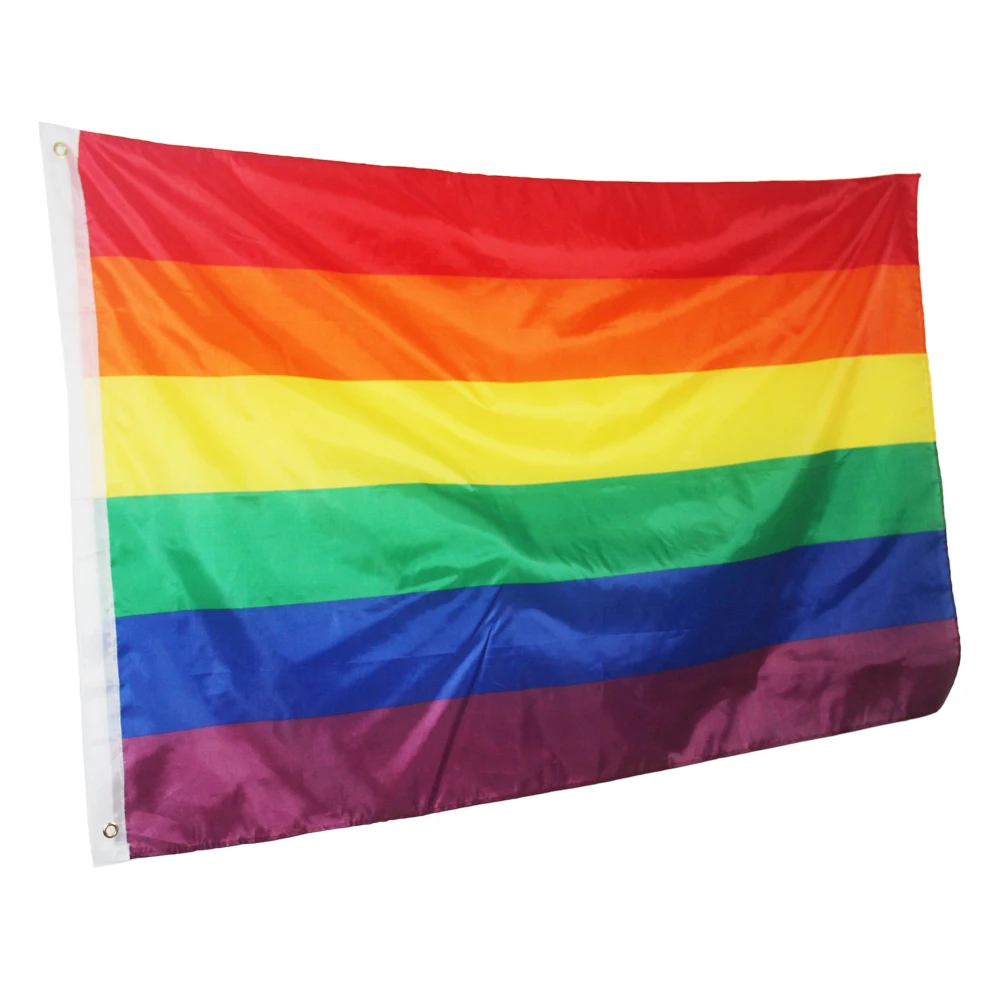 Лидер продаж; Новинка 90 см x 150 см радужный флаг 3х5 футов полиэстер Стандартный флаг мира гей-флаги для использования вне помещения