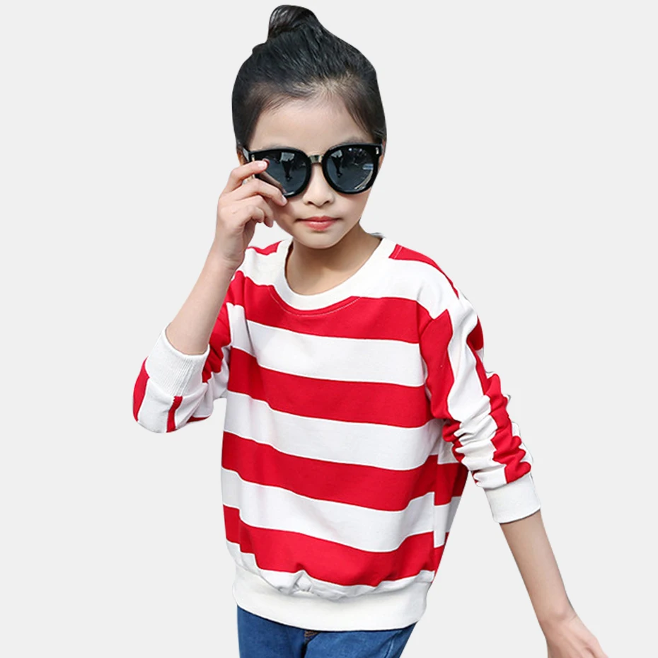 

Girls Shirt Long Sleeve Teenage Girls Top Autumn Shirts For Girls Striped Kids Clothes Winter Costume For Girls 6 8 12 13 Years