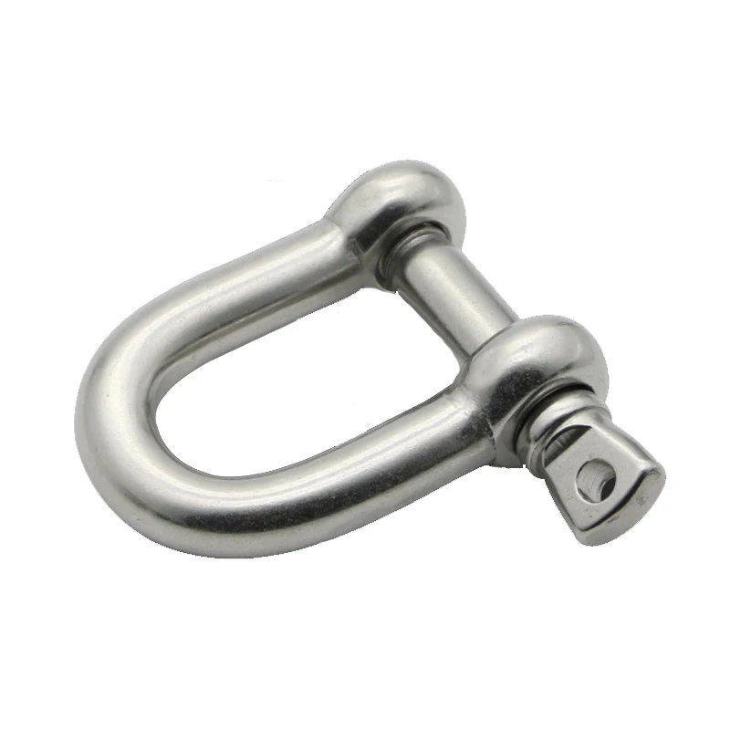 

1pcs M4 M5 M6 M8 M10 D-type clamp 304 stainless steel unloading hook horseshoe shackle wire rope lock chain connecting buckle