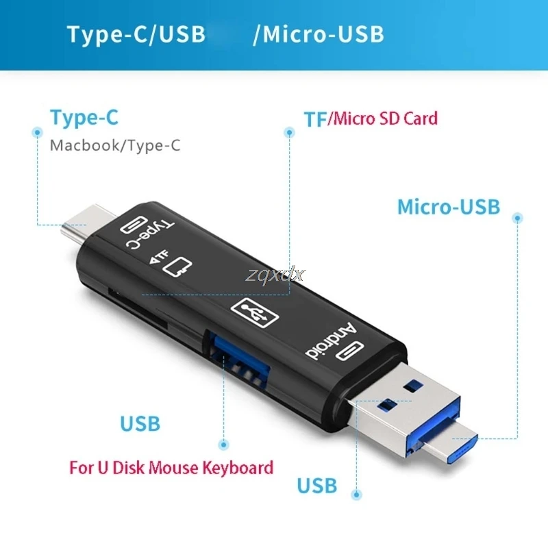 1 шт. изысканный портативный 128 ГБ Micro Тип usb C TF считыватель карт OTG концентратор адаптер для samsung Xiaomi Прямая поставка