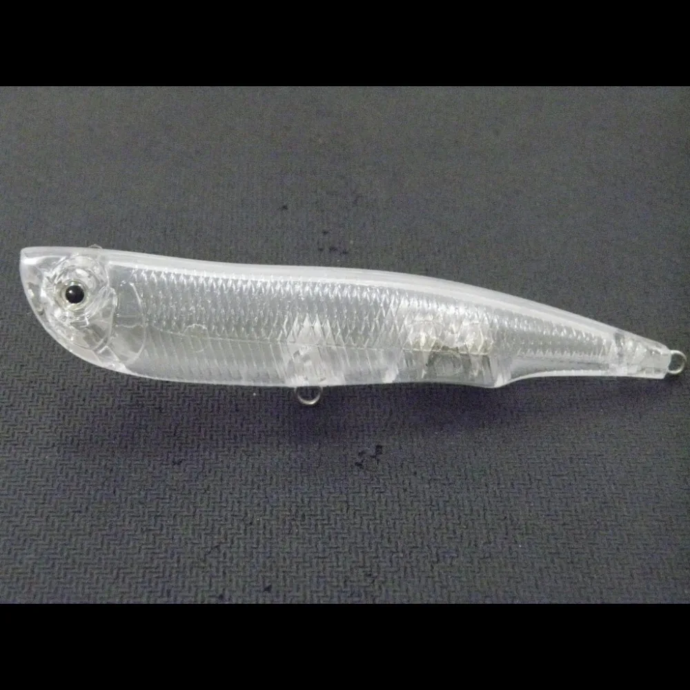 WLure 17 г длинный заброс Topwater Popper пустая прозрачная приманка с телами 10 В упаковке
