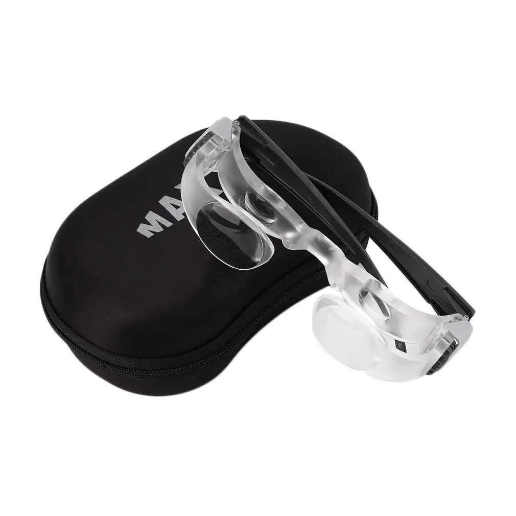 Folding Magnifying Glass 2.1X Bracket TV Glasses Magnifier Loupe Goggles Magnifying Glass with
