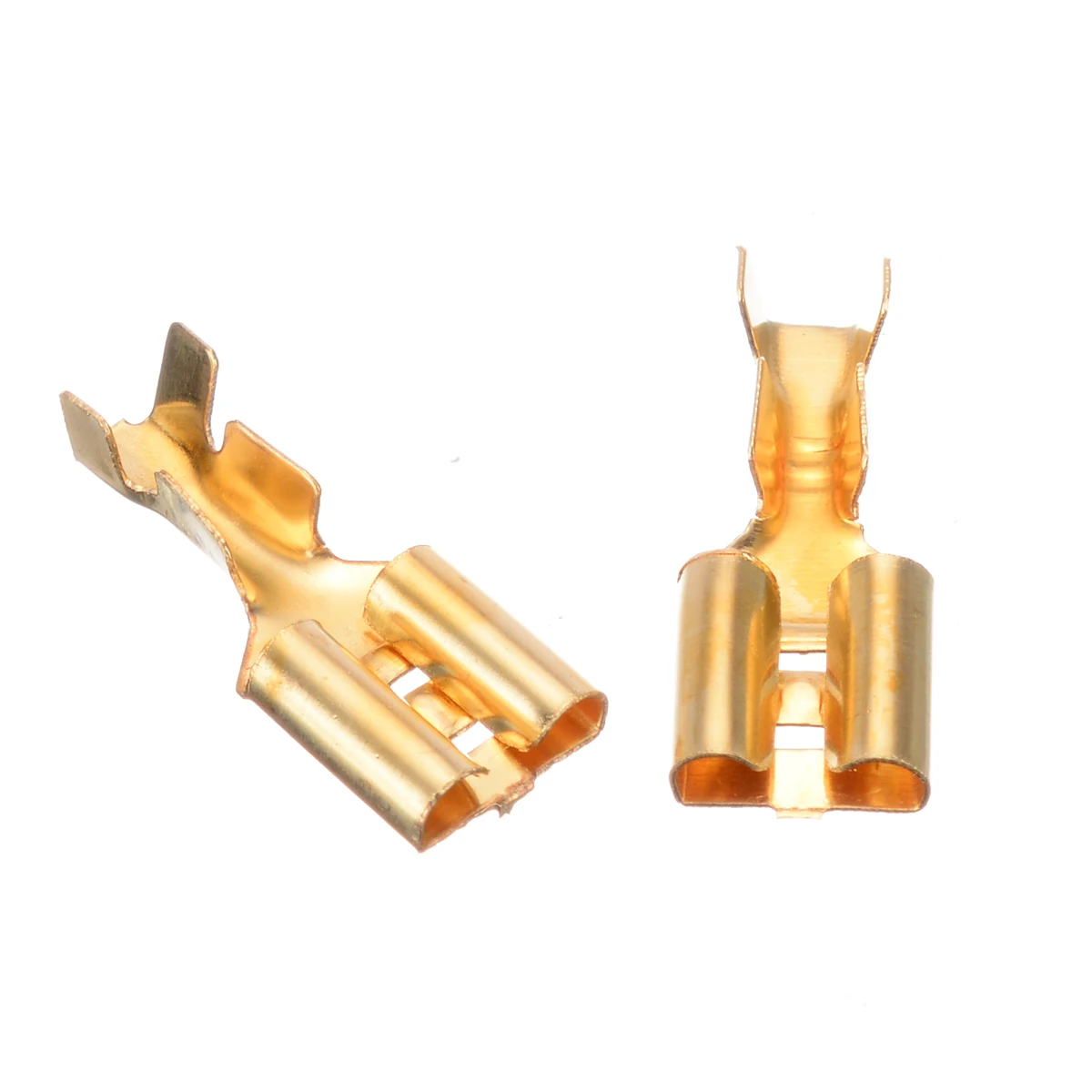 100pcs Spade Terminal Connector Cable Lugs Cable Plug 6.3mm Uninsulated Blank 0.5-1.5mm For Electrical Equipment