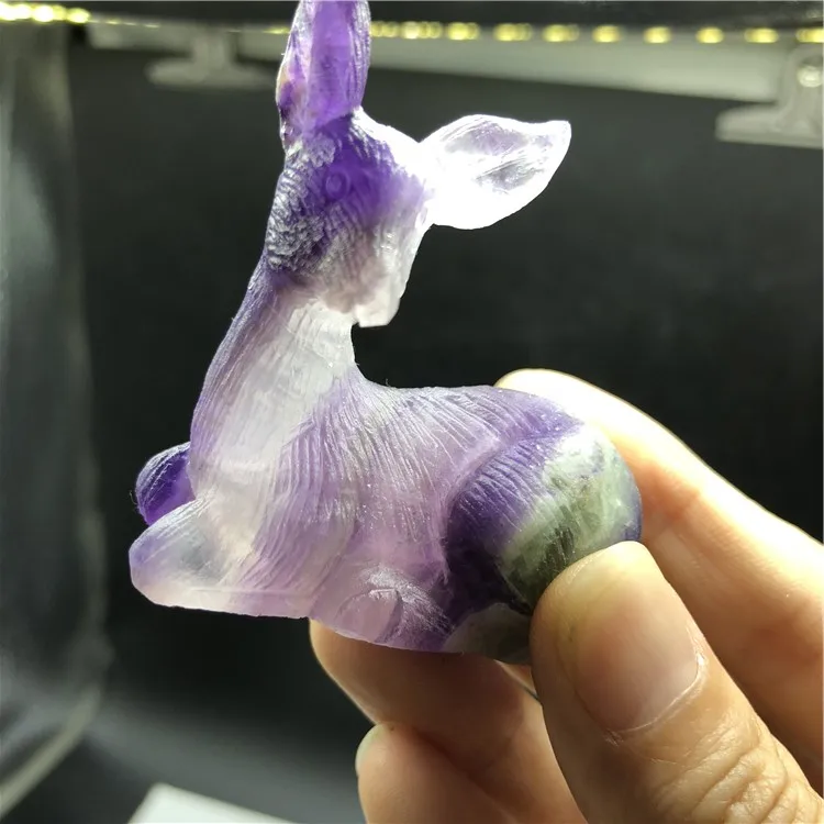 

crystal craft cute crystal animal colorful fluorite deer crystal healing specimen crystal stones and minerals