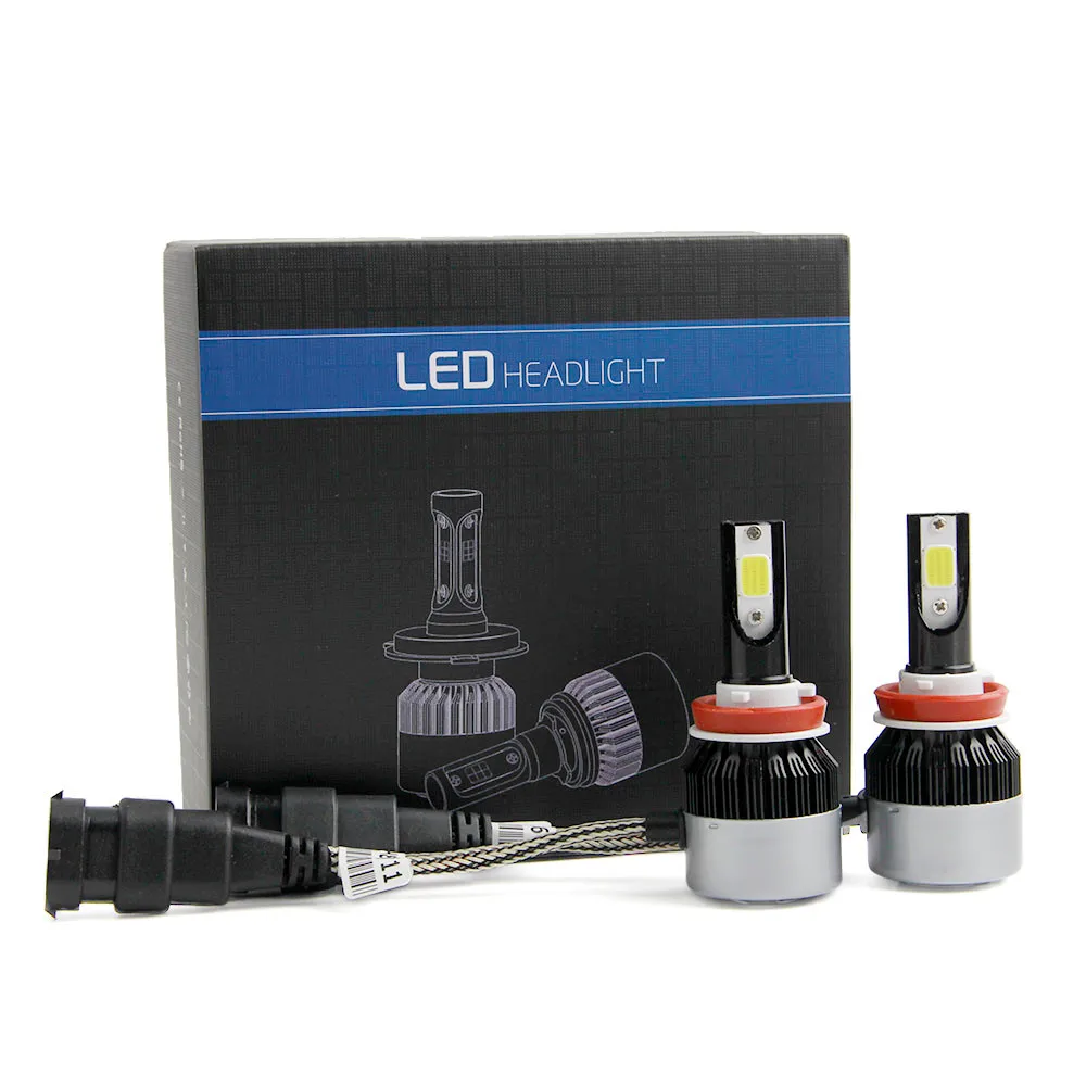 

H11 Light LED Driving Front 72W DC 9-32V 8000LM COB LED Headlight Conversion Kit waterproof Car Beam Bulb Driving Lamp 6500K