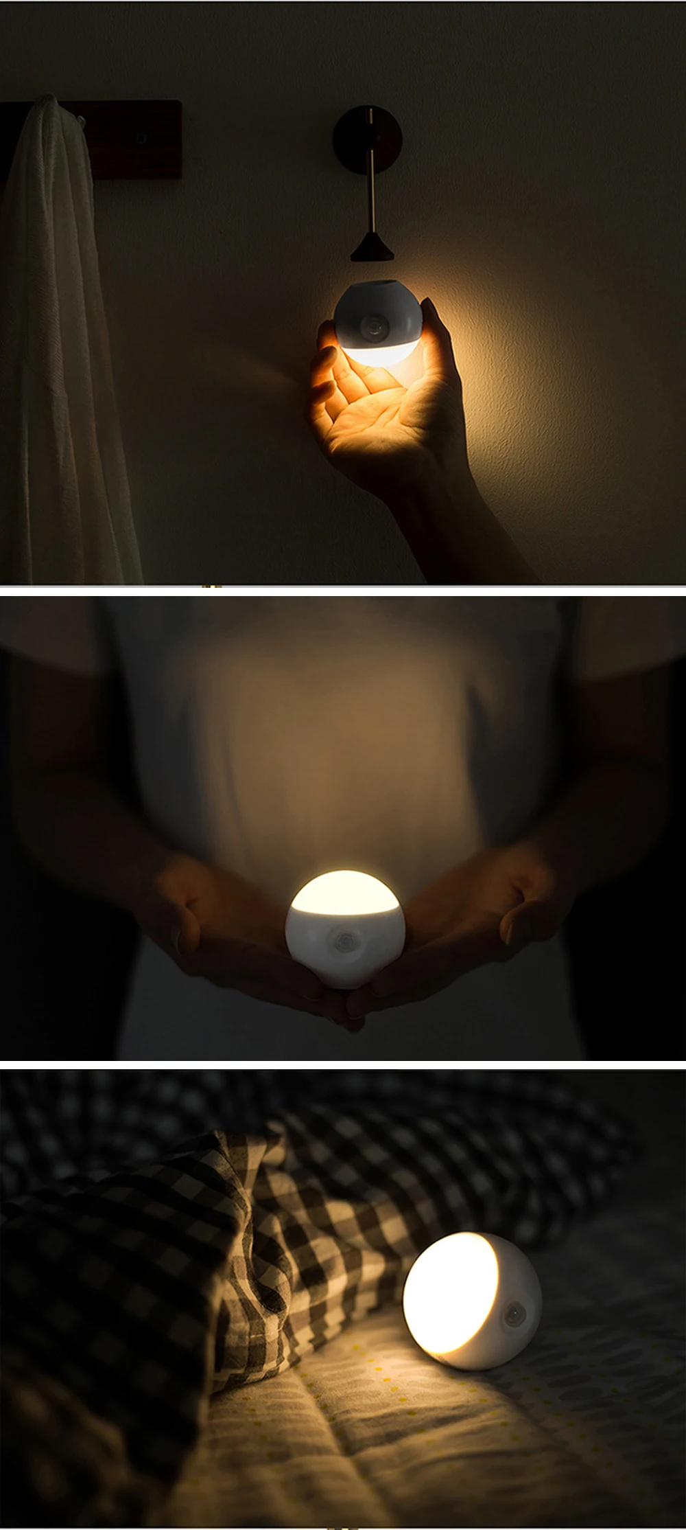 Умный ночной Светильник xiaomi Mijia sothing Sunny с датчиком инфракрасной индукции, съемная Ночная лампа с зарядкой через usb для умного дома xiaomi