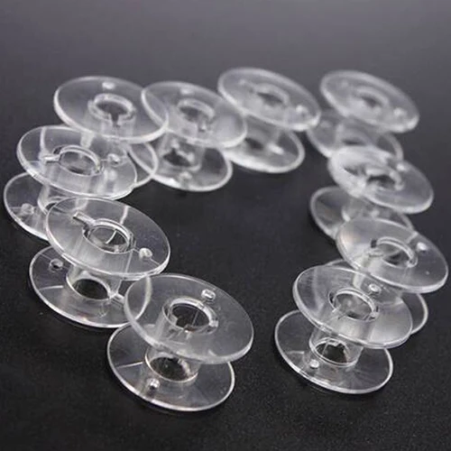 

2 bags Clear Empty Bobbins Thread String Sewing Machine Plastic Empty Spool