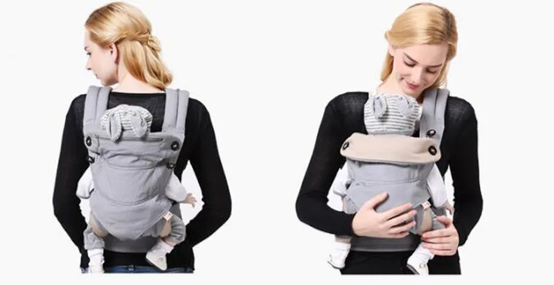 Эргономичный рюкзак-кенгуру для переноски детей; переносные детские рюкзаки; уплотненные плечи; 360 эргономичная толстовка с капюшоном; кенгуру