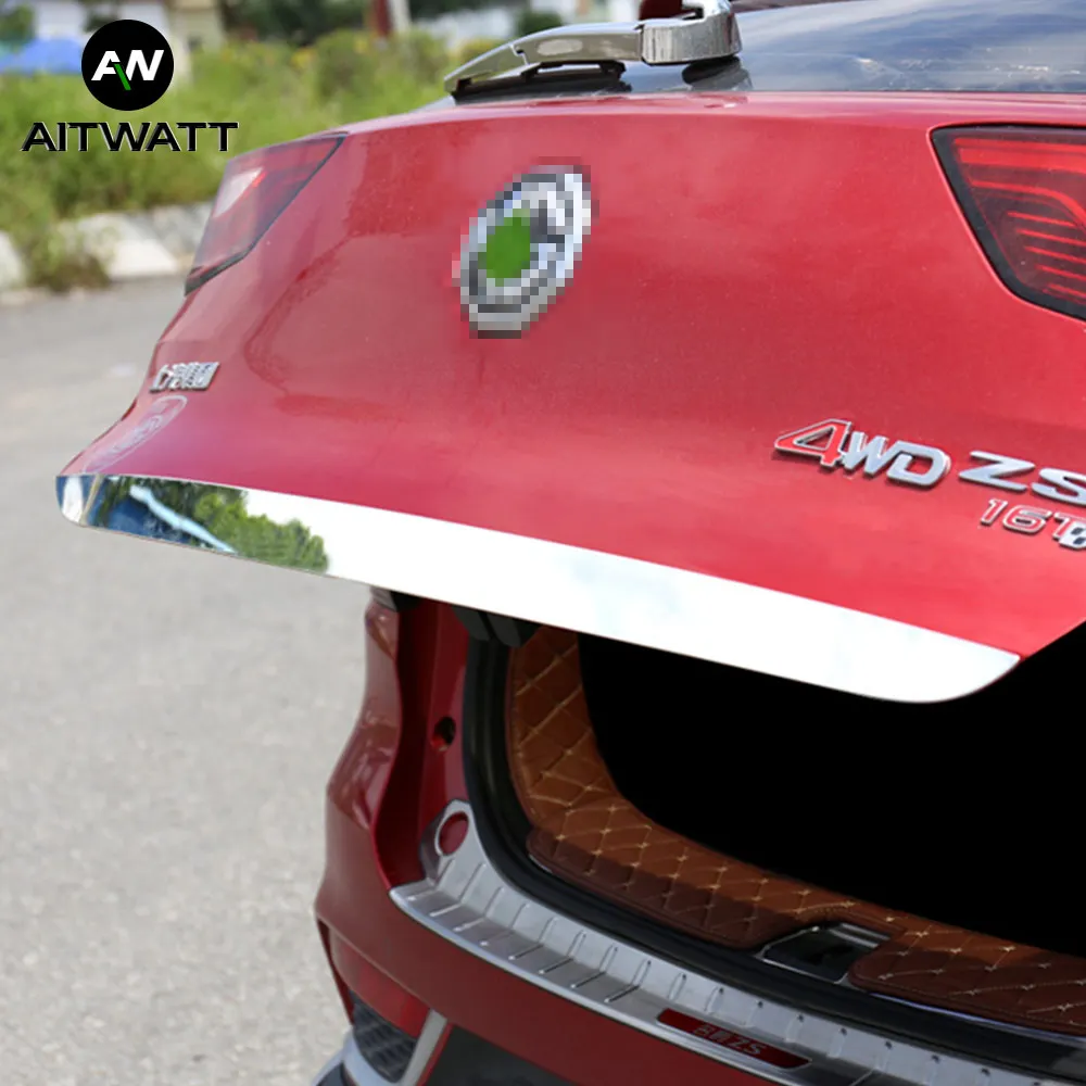 Подходит для MG ZS 2018 серебристый синий задний багажник из нержавеющей стали
