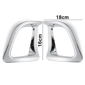 

2x Rear Fog Light Cover Decor Trims Chrome Rear Bumper Fog For Tyota 2014-2018 Highlander Chrome Decoration Molding Garnish