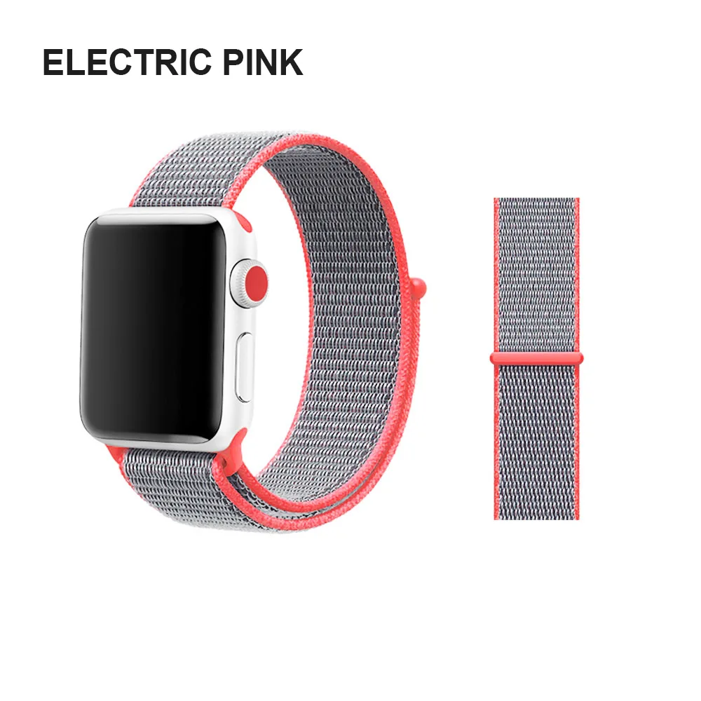 MU SEN Woven Nylon band strap for apple watch band 42mm 38 mm sport fabric nylon bracelet watchband for iwatch 3/2/1 black