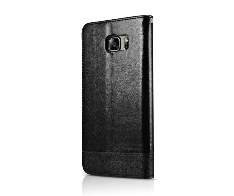 S7Case Ретро Флип кожаный чехол-книжка дизайн стенда чехол для samsung Galaxy S7 Роскошные с чехлы для телефонов, визитницы крышка 7 SM G9300 - Цвет: black case