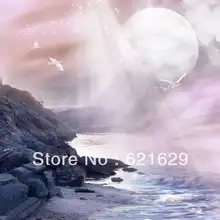 Beautiful sea 8’x8′ CP Computer-painted Scenic Photography Background Photo Studio Backdrop ZJZ-350