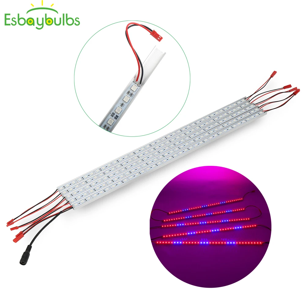 10 шт. Светодиодная лента SMD5050 DC12V для выращивания красно синие ЖК индикаторы