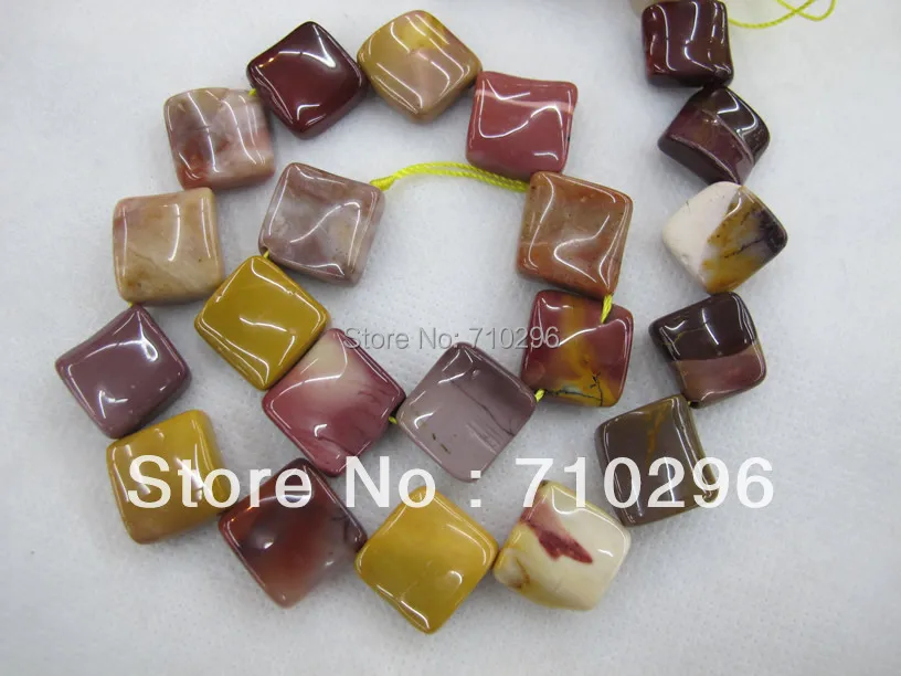 

Natural Mookaite gem stone loose beads 16mm square genuine stone jewelry making Beads.5strings/lot