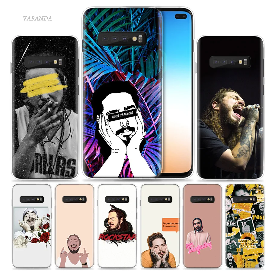 

Post Malone Case for Samsung Galaxy S8 S9 S10 5G S10e S7 Note 8 9 J4 J6 Plus J5 J8 2018 J3 Silicone Singer Capa Phone Bags Cover