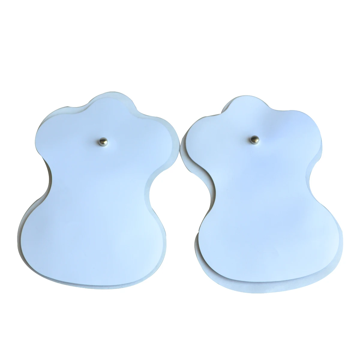 1pair Self-adhesive White Nerve Stimulator Electrode Silicone Gel Tens Replacement Pads For Digital Therapy Massage Machine