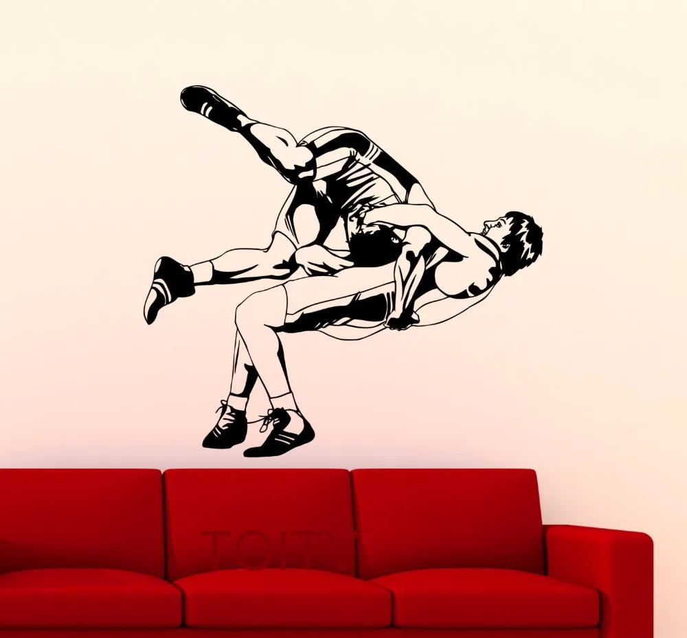 

25 Designs Wrestling Poster Wall Sticker Sports Wrestler Vinyl Decal GYM Dorm Home Room Interior Decoration Art Mural