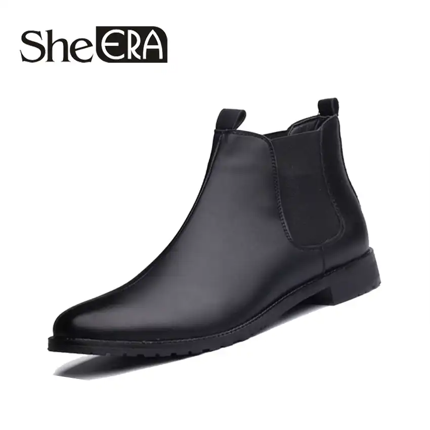 botines negros para hombre