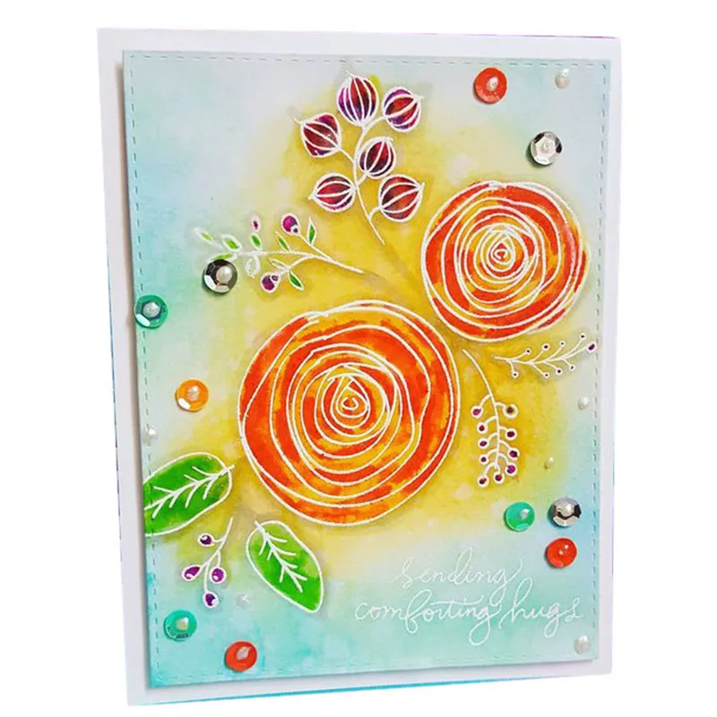 

InLoveArts 2018 New Pretty Flower Blessed Stamp Cutting Dies Set Clear Stamp Metal Cutting Die for Scrapbooking DIY Craft Decor