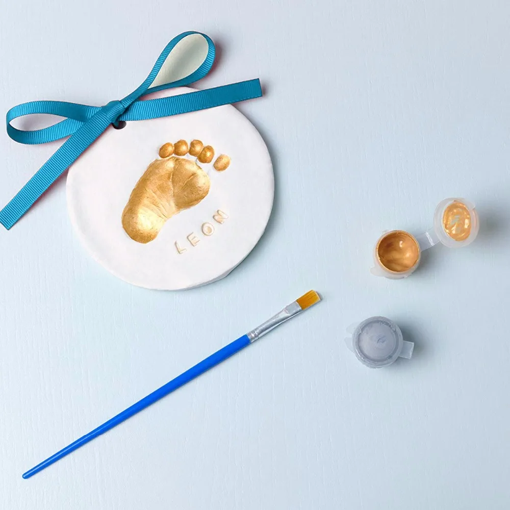 Baby Hand & Foot Print Mold For Baby Powder Plaster Casting Kit Handprint Footprint Keepsake Gift Baby Growth Memorial