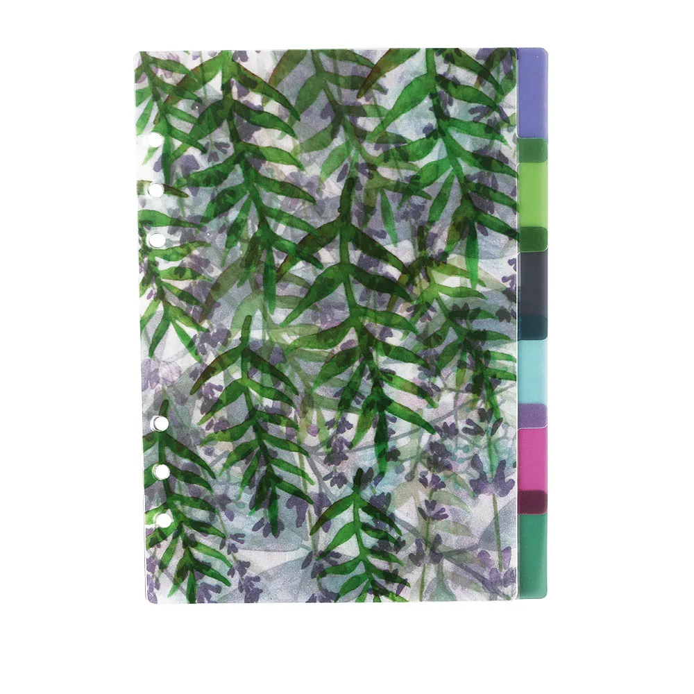 

6PCS/set A5/A6/A7 planner 6 holes color index of notebook pages Paging separators School Stationery School Stationery Supplies