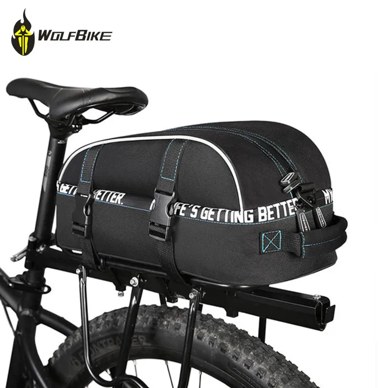 

ROSWHEEL Cycling Bicycle Bags Waterproof 8L Bike Rear Rack Suitcase Handbags with Utility Pocket Mtb Storage Riding Panniers
