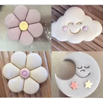 

Food series Cute Moon Cloude Ice cream Folwers Cookie Cutters Fondant Biscuit Tools Made 3D Printed Cookie Cutter Set Cake Tools