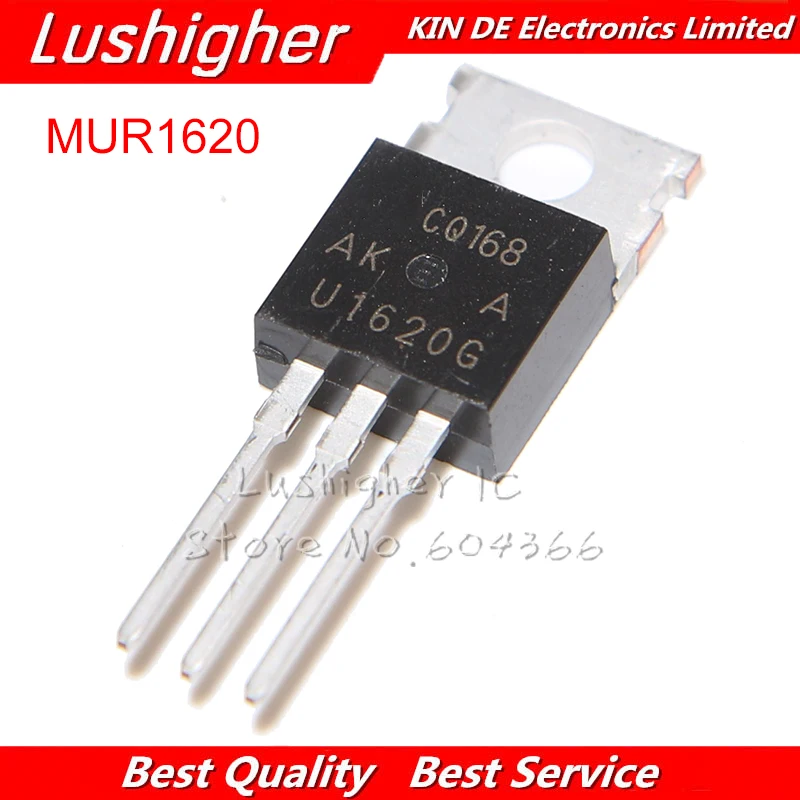 

10pcs MUR1620CT TO-220 1620CT TO220 MUR1620CTG new and original free shipping