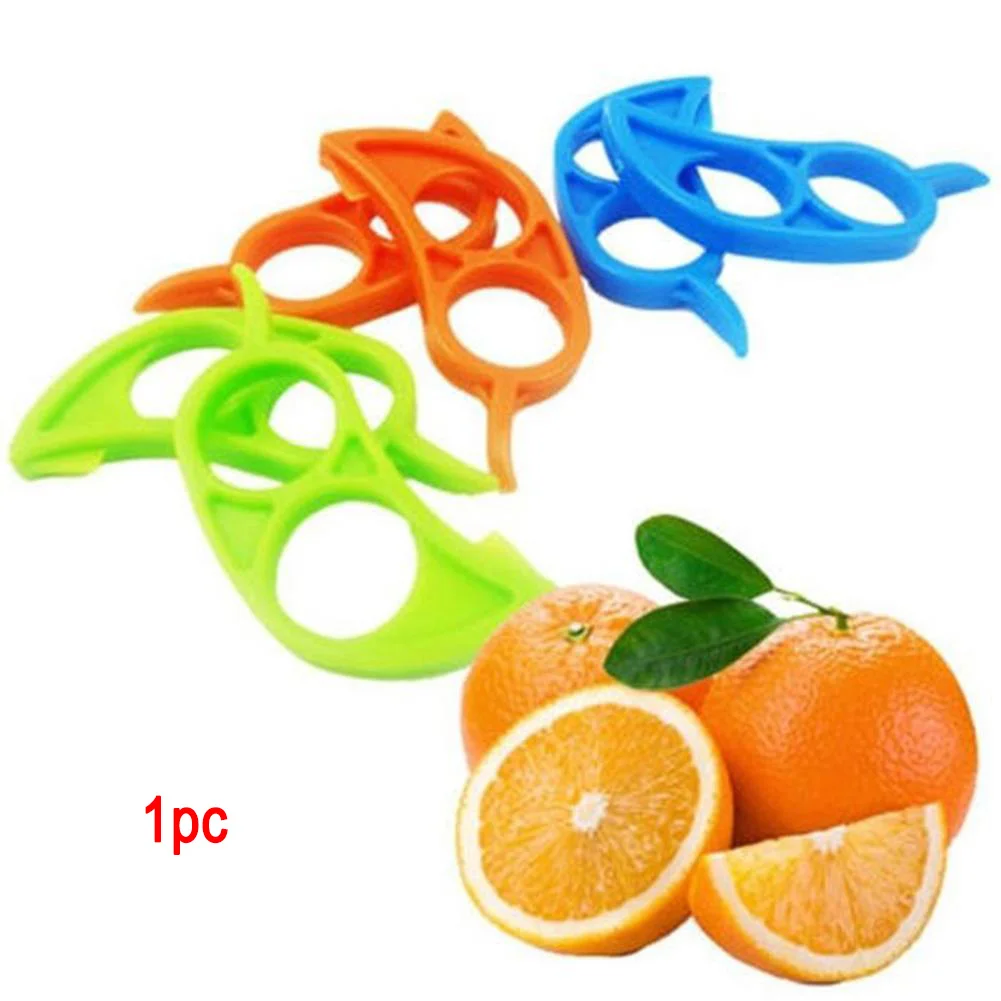 Plastic Opener Peeler, Multicolor Orange Lemon Fruit Skin Remover Orange Peeler Slicer Cutter Random Color