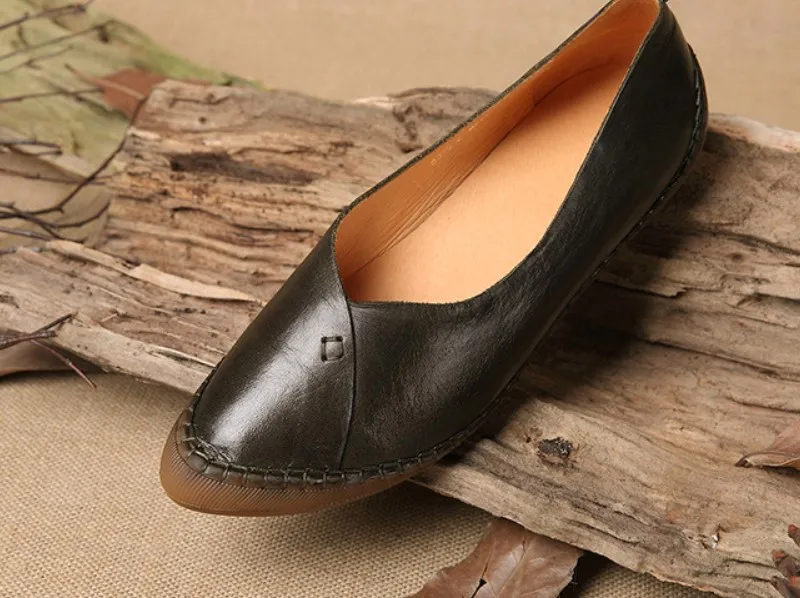 Green Et Printemps Usine Vente Brown Directe blackish Peint Chaussures Femmes La Main Antique Piqué Sharp À Up De Nouvelle D'été Pointu BwndRqwC